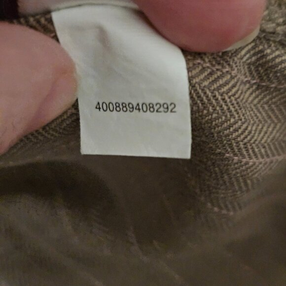 Sonoma Women’s XL Tan Pink Stripe Herringbone Cotton Jacket Lightweight Unlined - Picture 13 of 13